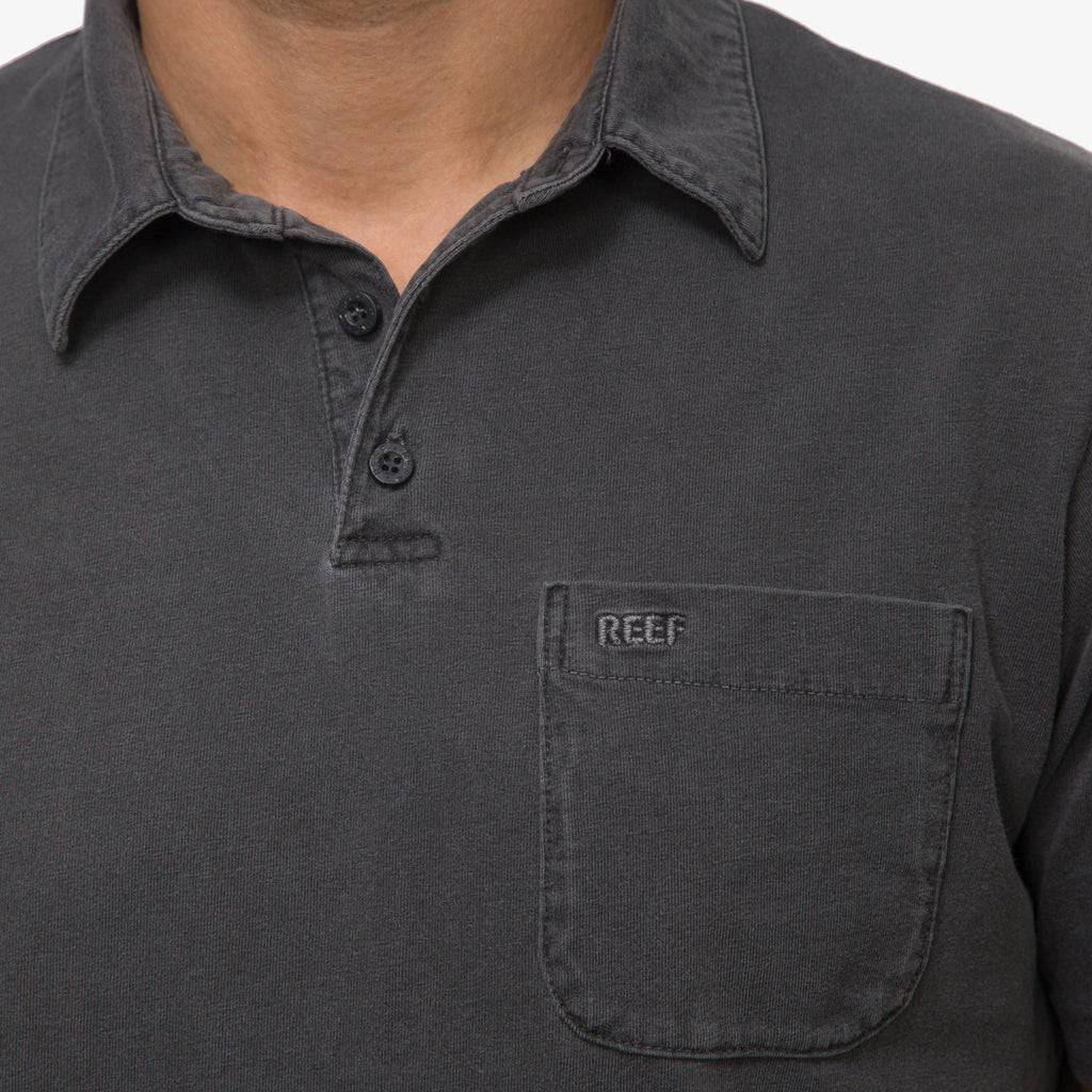 Walker Short Sleeve Polo - Pirate Black - Down the Line 1 View