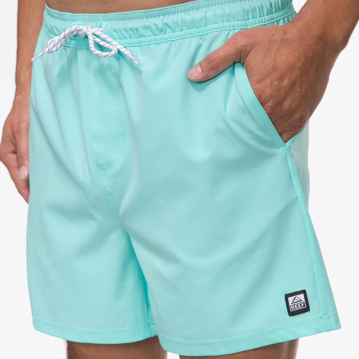 Marzo E/W Wvn Short - Aruba Blue - Down the Line 1 View