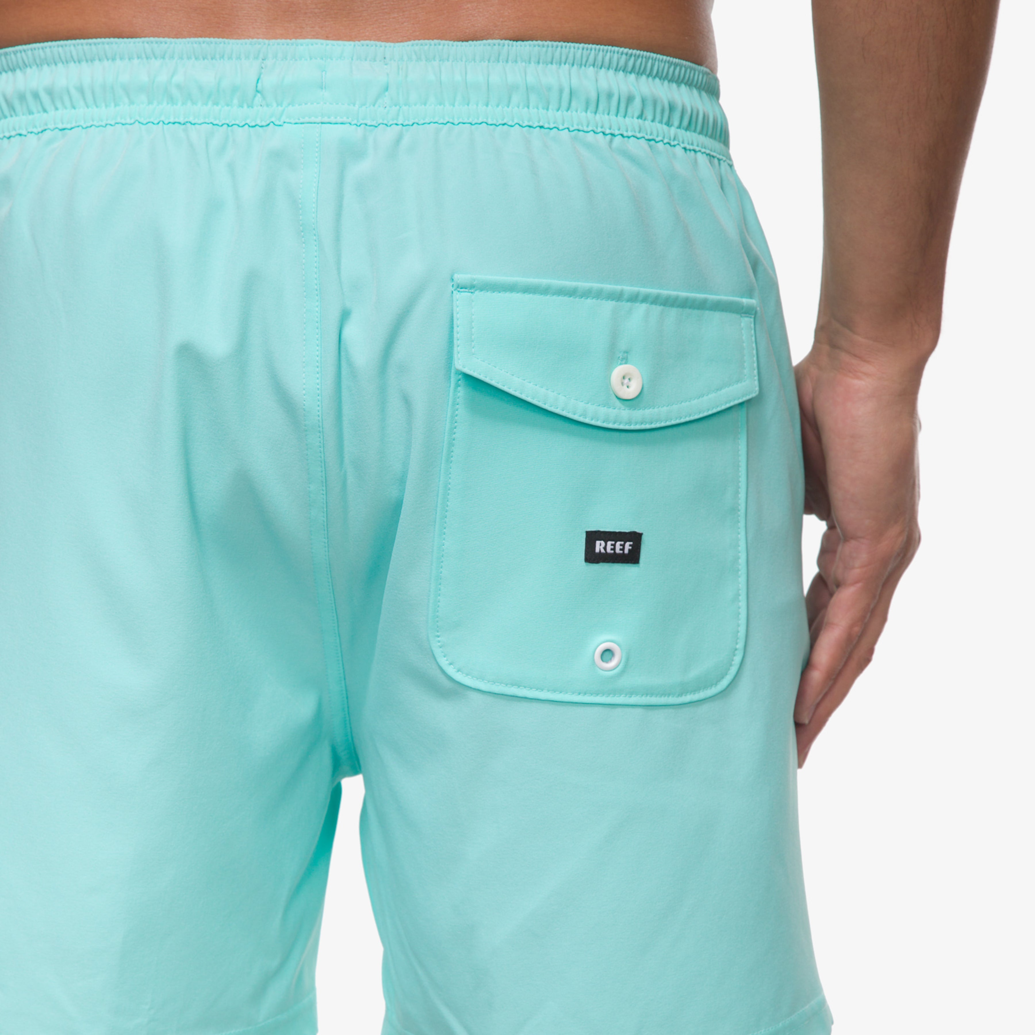 Marzo E/W Wvn Short - Aruba Blue - Down the Line 2 View