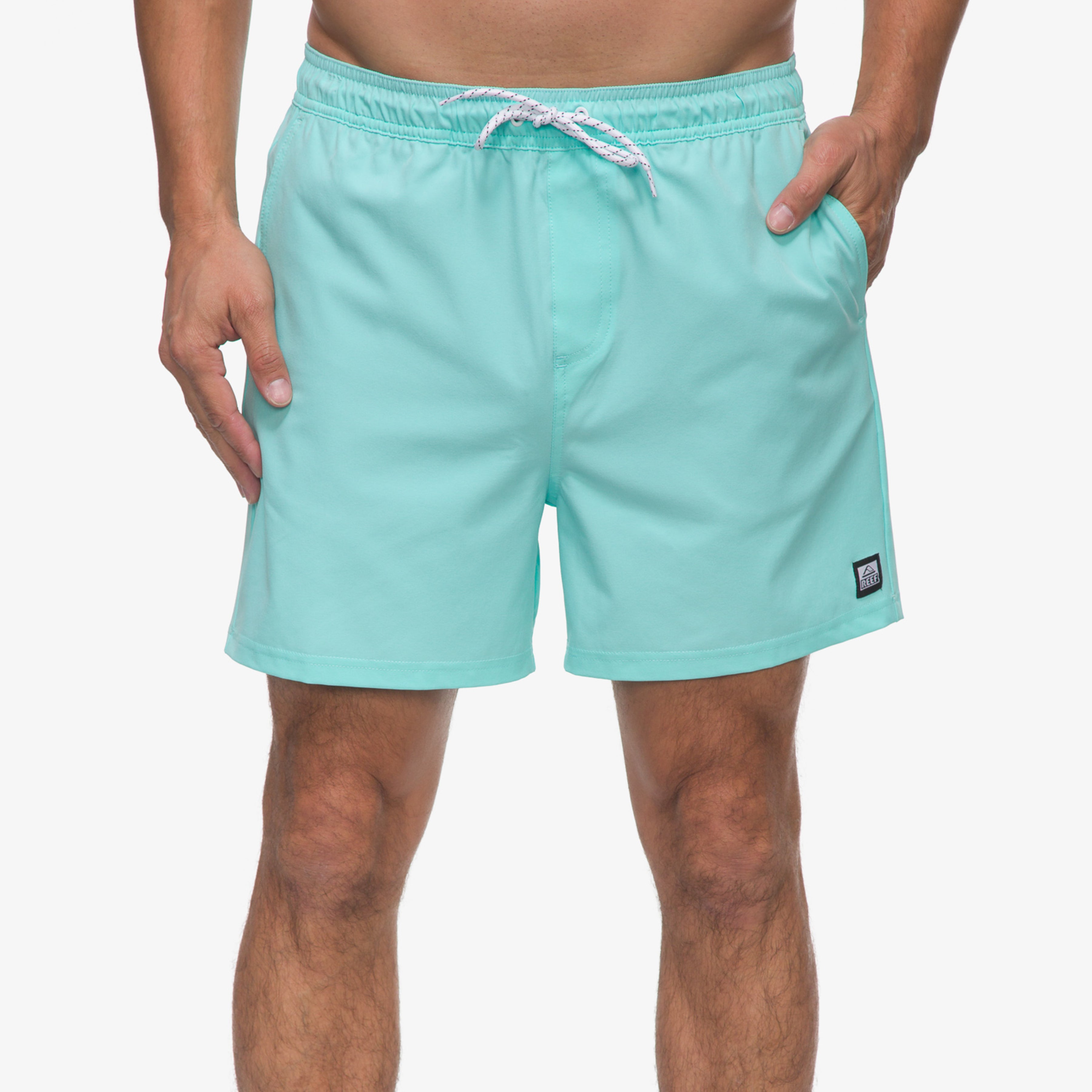 Marzo E/W Wvn Short - Aruba Blue - Front View