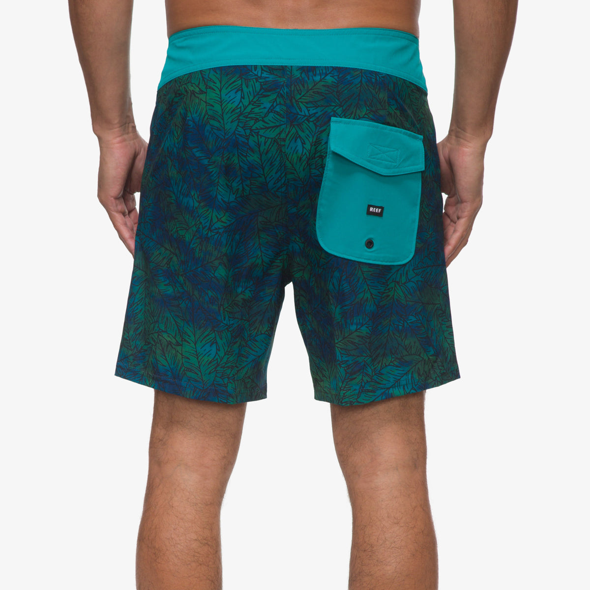 Worley F/W Wvn Short - Tile Blue - Back View