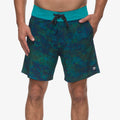 Worley F/W Wvn Short - Tile Blue - Front View