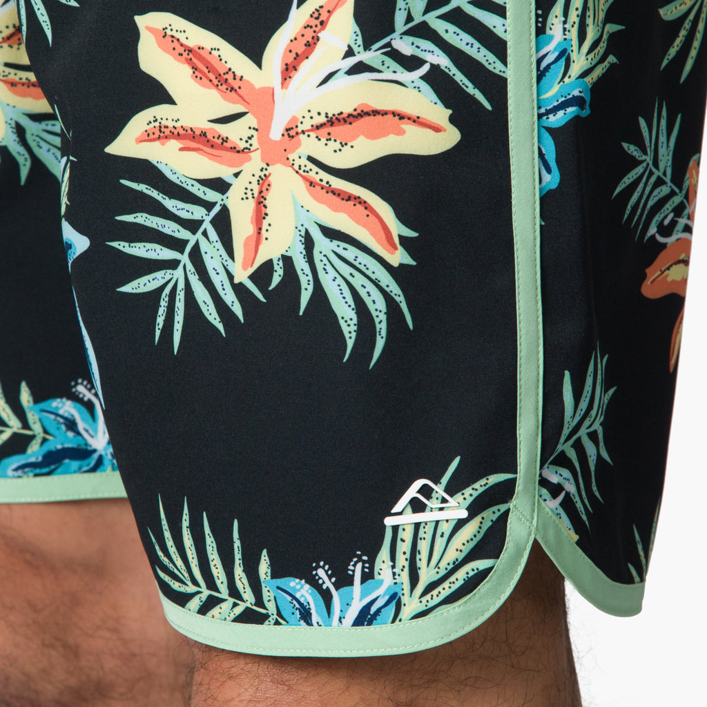 Robbie Boardshort 19" - Caviar - Down the Line 1 View