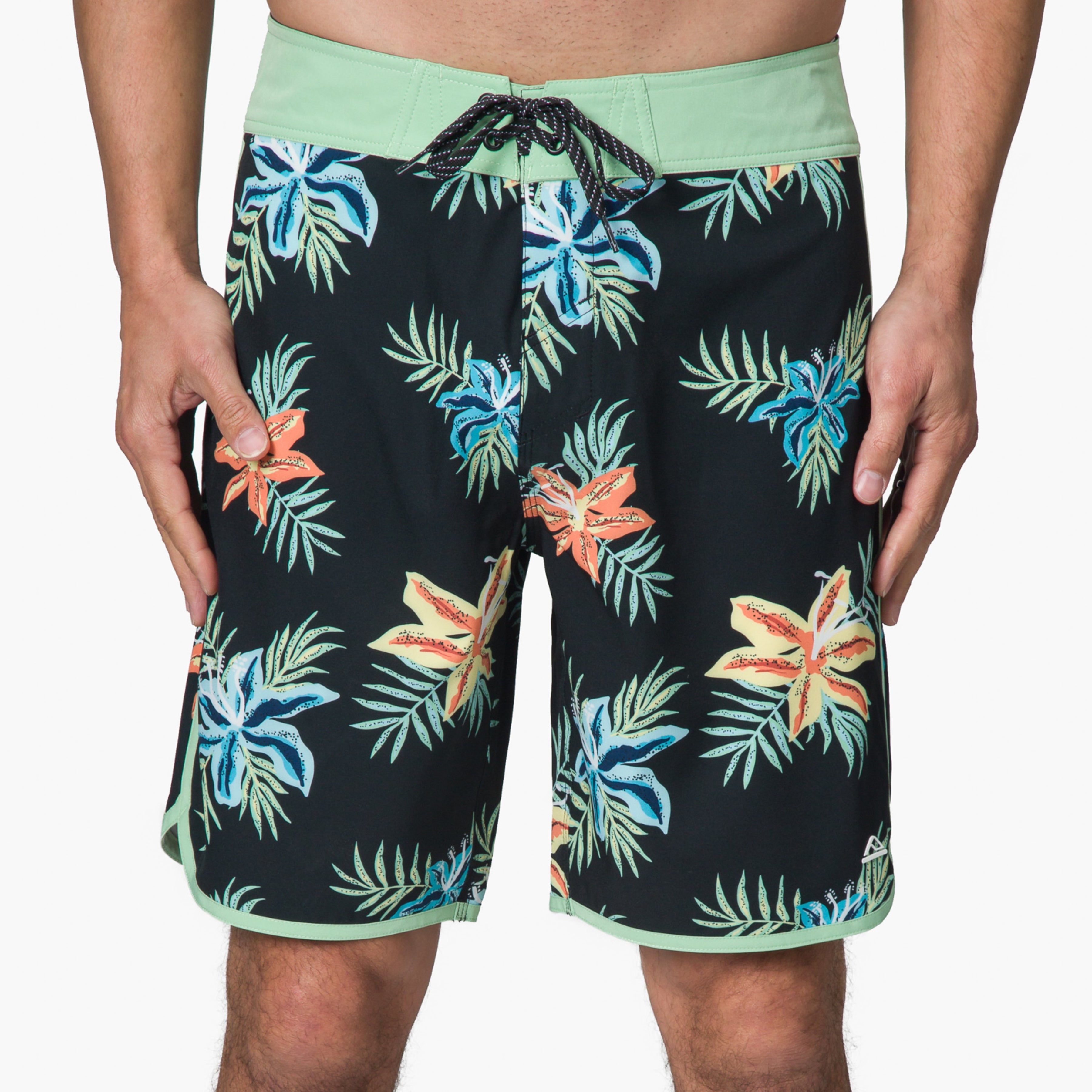 Robbie Boardshort 19" - Caviar - Front View