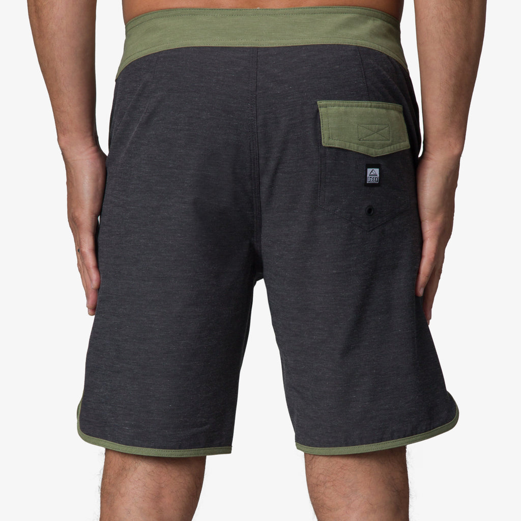 Gardner Boardshort 19" - Caviar - Back View