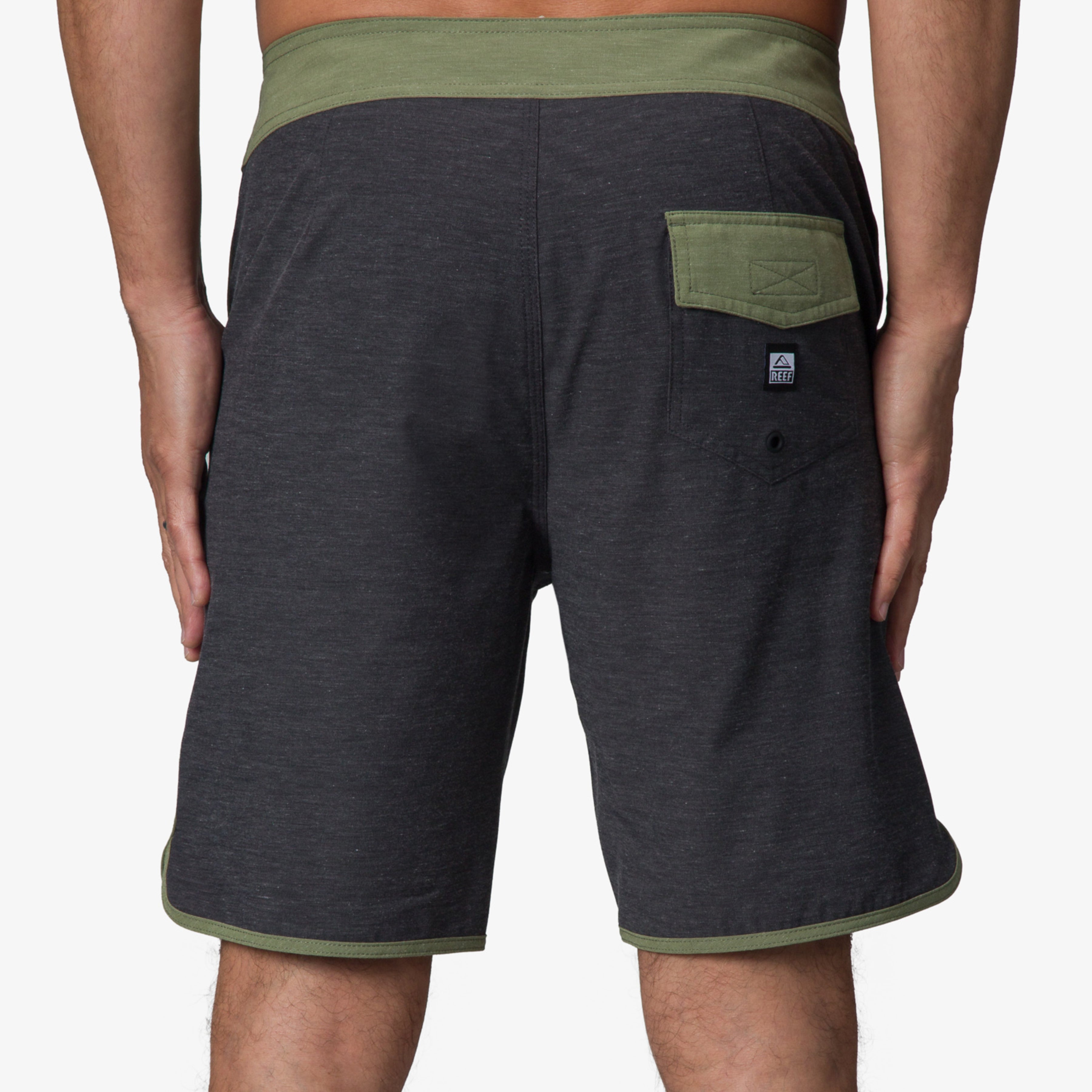 Gardner Boardshort 19" - Caviar - Back View
