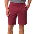 Front view of men’s Destro Hybrid Short in deep red, designed for beach comfort with durable, water-friendly fabric.