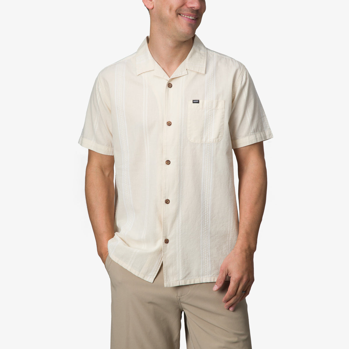 Lemmy Short Sleeve Shirt - Almond Milk - Alternate 1 View