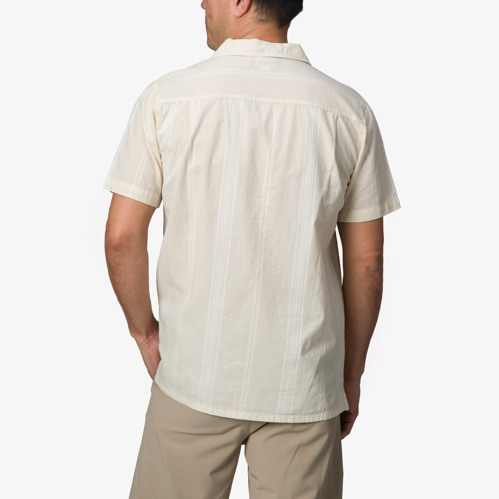 Lemmy Short Sleeve Shirt - Almond Milk - Back View