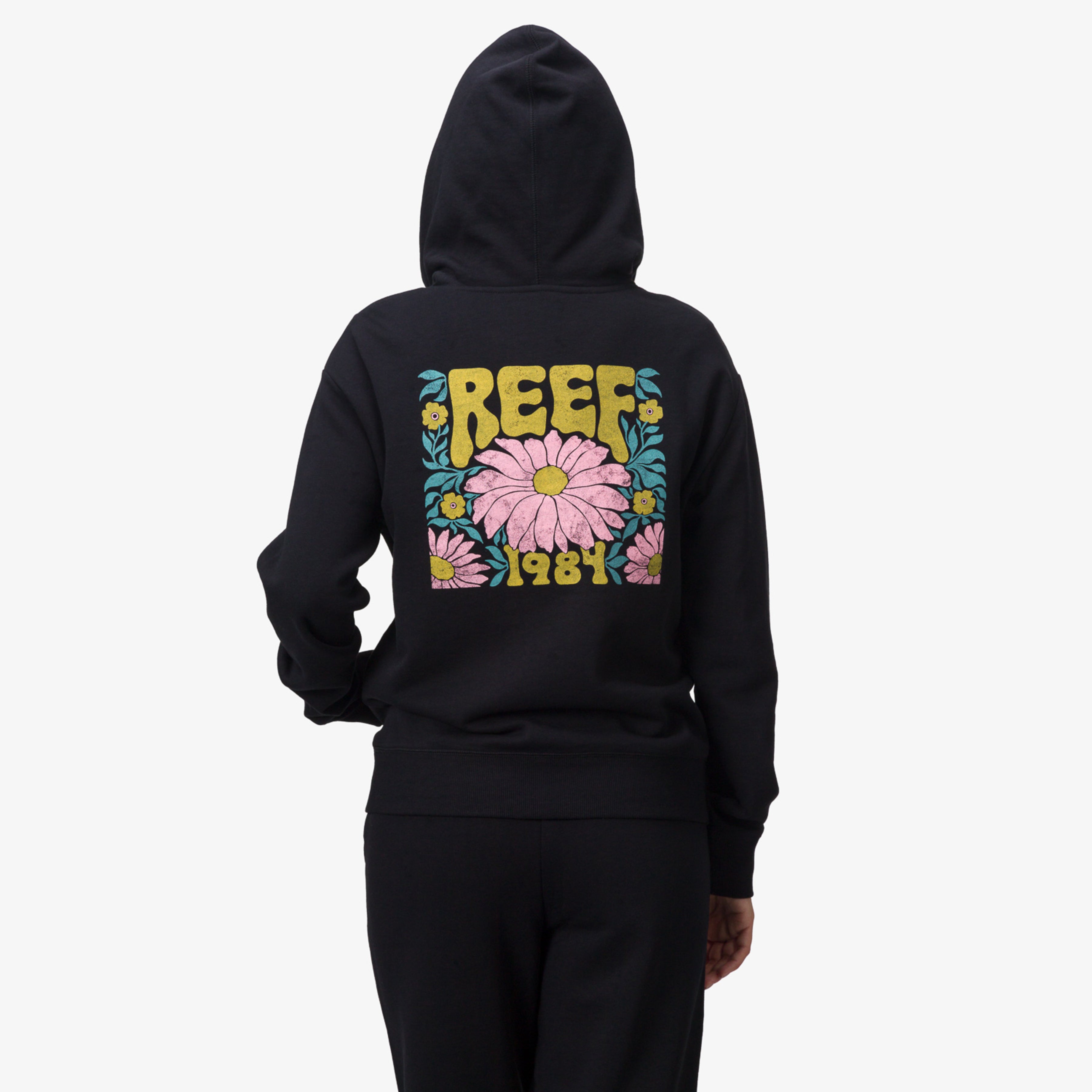 Josie Pullover Hoodie - Caviar - Back View
