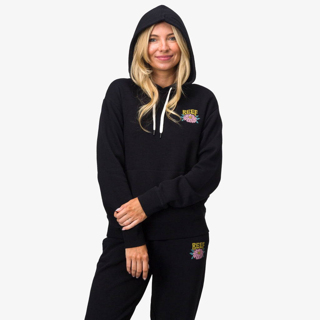 Josie Pullover Hoodie - Caviar - Front View