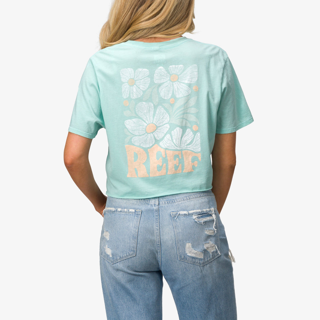 Koda 18" Crop T-Shirt - Eggshell - Back View