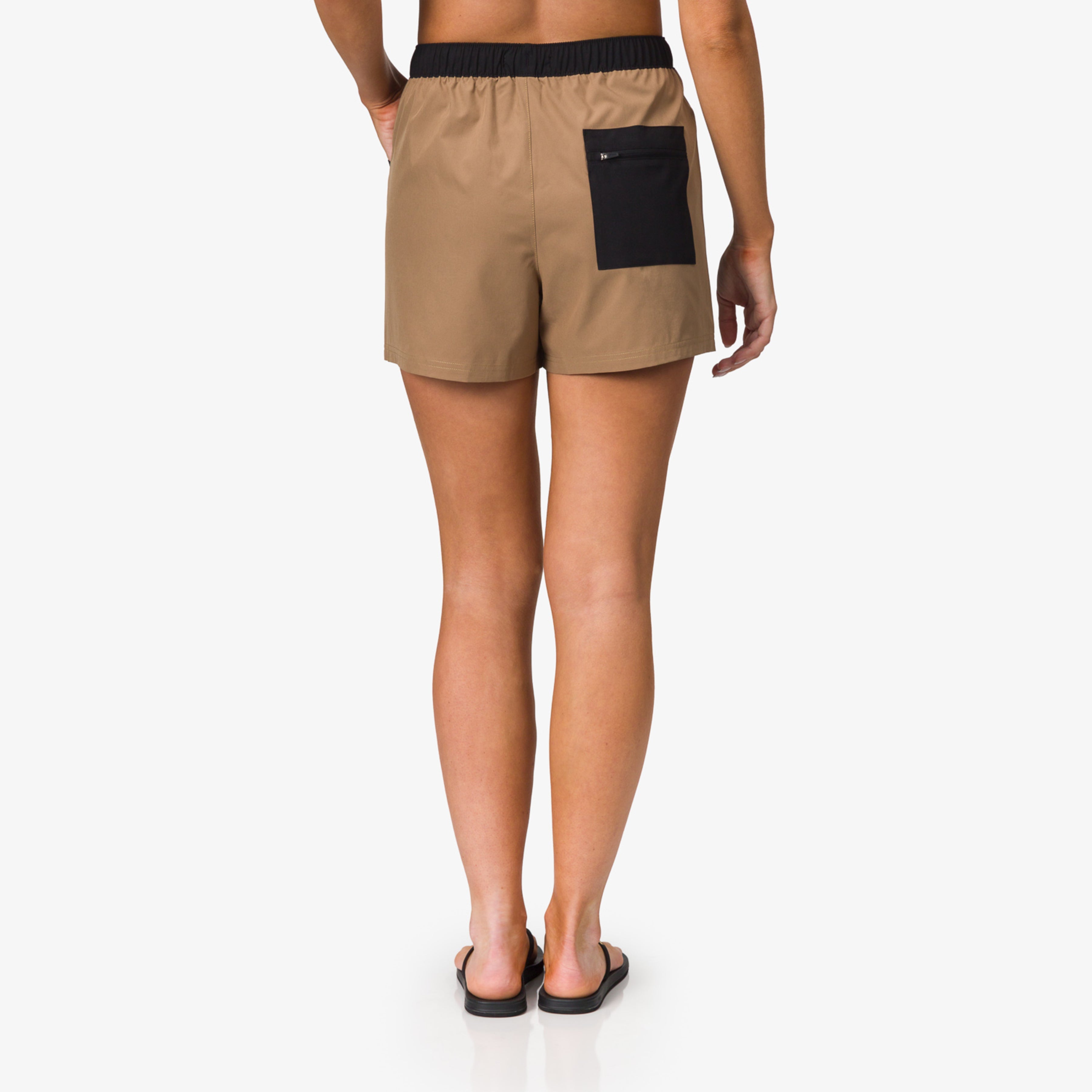 Coast Elastic Waist Short - Lead Grey/Caviar - Back View