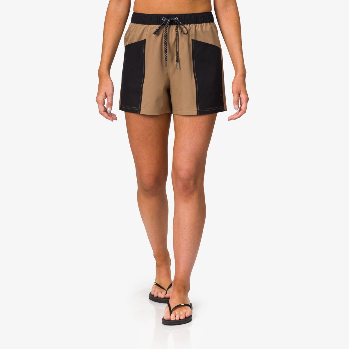 Coast Elastic Waist Short - Lead Grey/Caviar - Front View