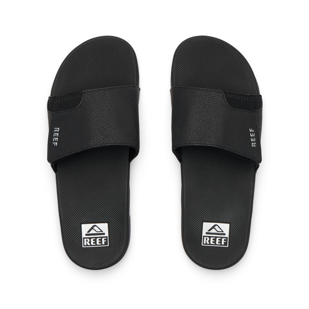 Fanning Slide - Black/Silver - Top View