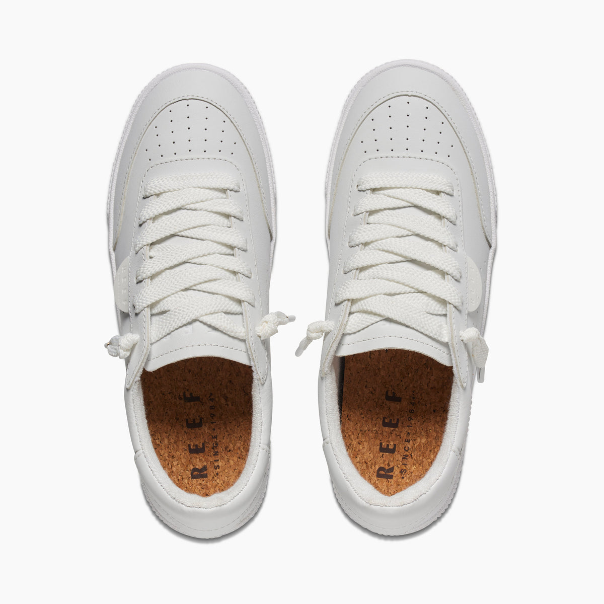 Lay Day Seas - White Leather - Top View