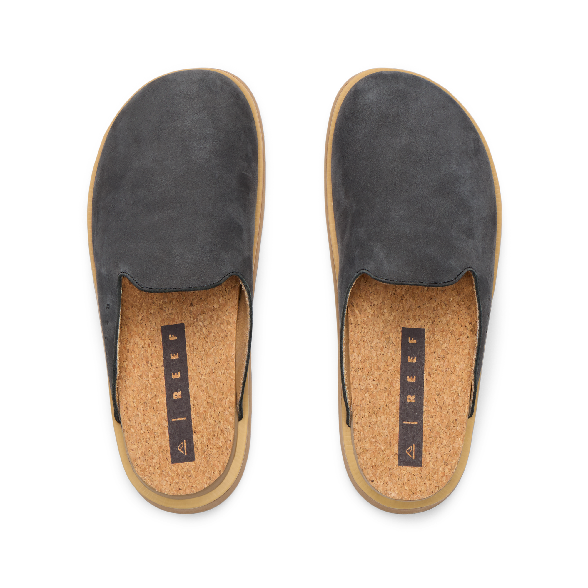 Top view of women's Vista Skye charcoal slip-on shoes featuring anatomical arch support and soft-rebound cushioning.