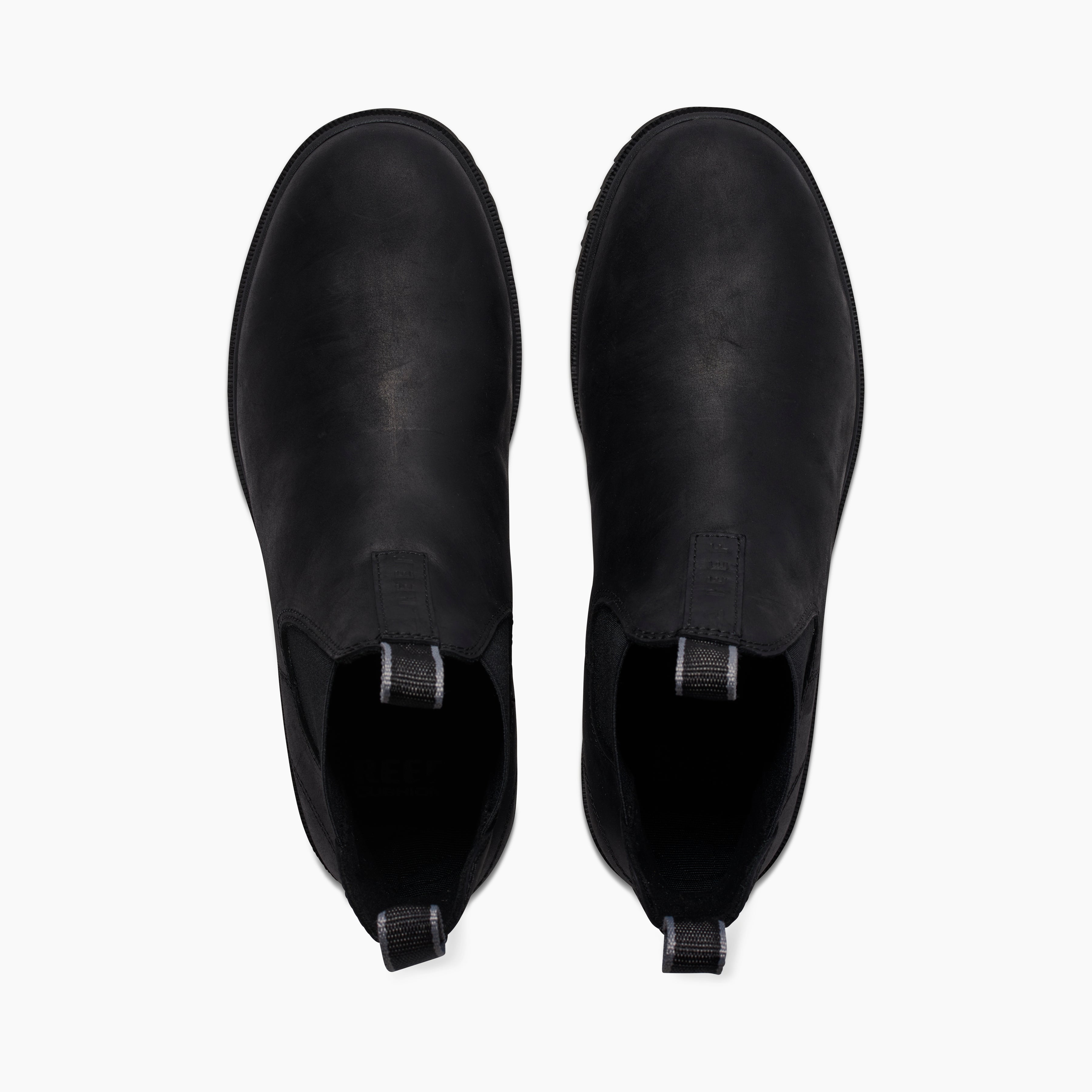 Otis - All Black Leather - Top View