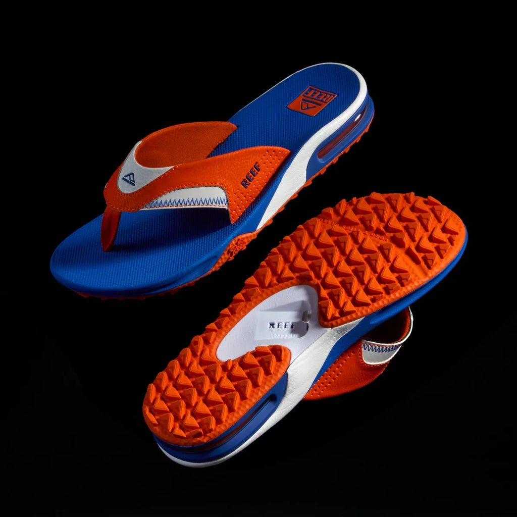Fanning Pregame Sandals in Orange and Blue color