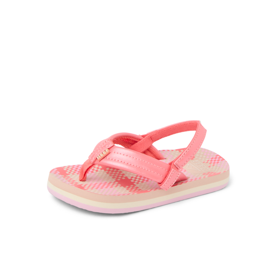 Little Ahi - Pink Plaid - Left Side View