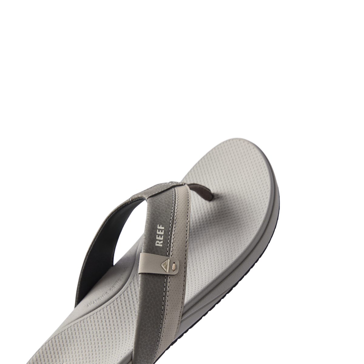 Cushion Phantom 2.0 sandal facing right, close-up on toe and arch support with soft cushioning for comfort.