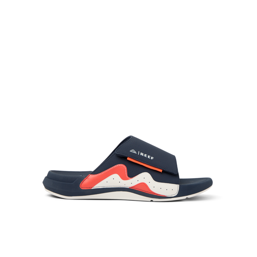 Cruiser Slide - Navy/White/Orange - Right Side View