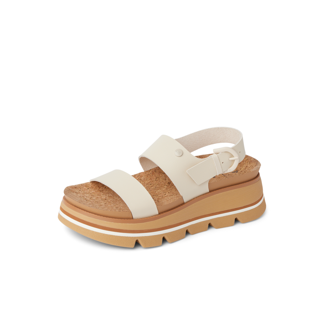 Vista Luxe Liah - White/Tan - Left Side View