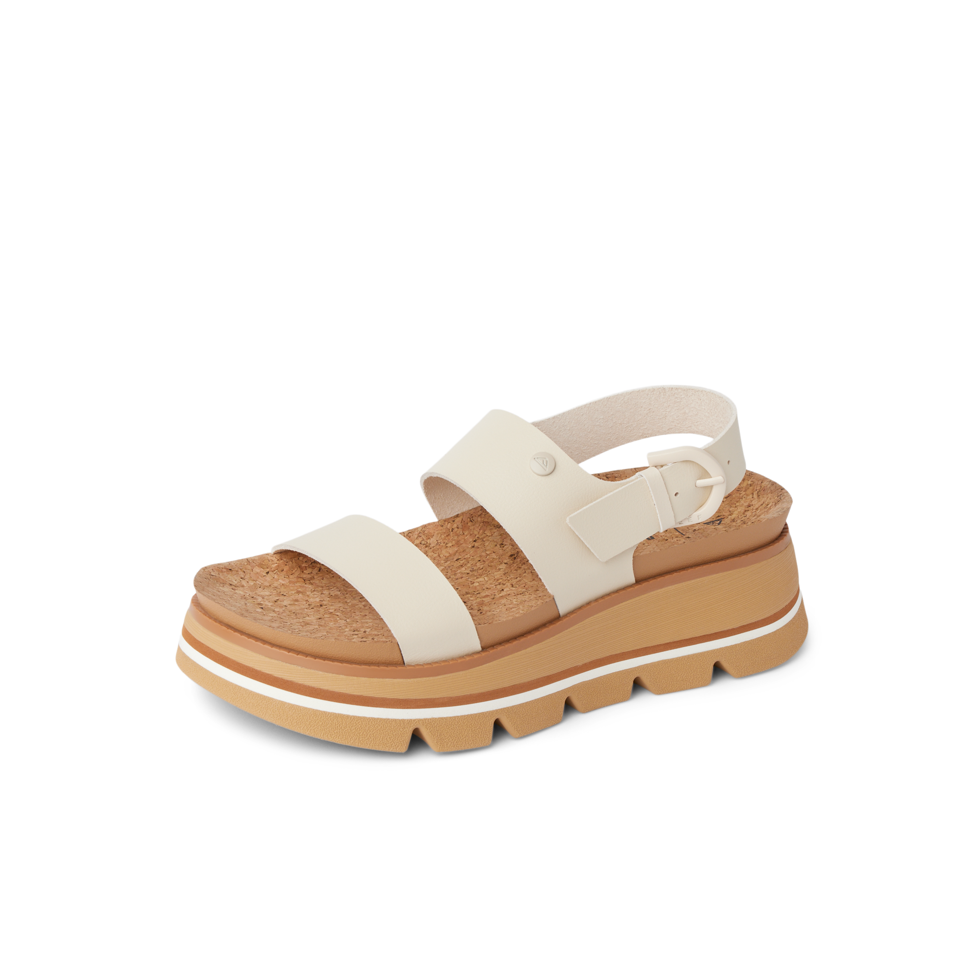 Vista Luxe Liah - White/Tan - Left Side View