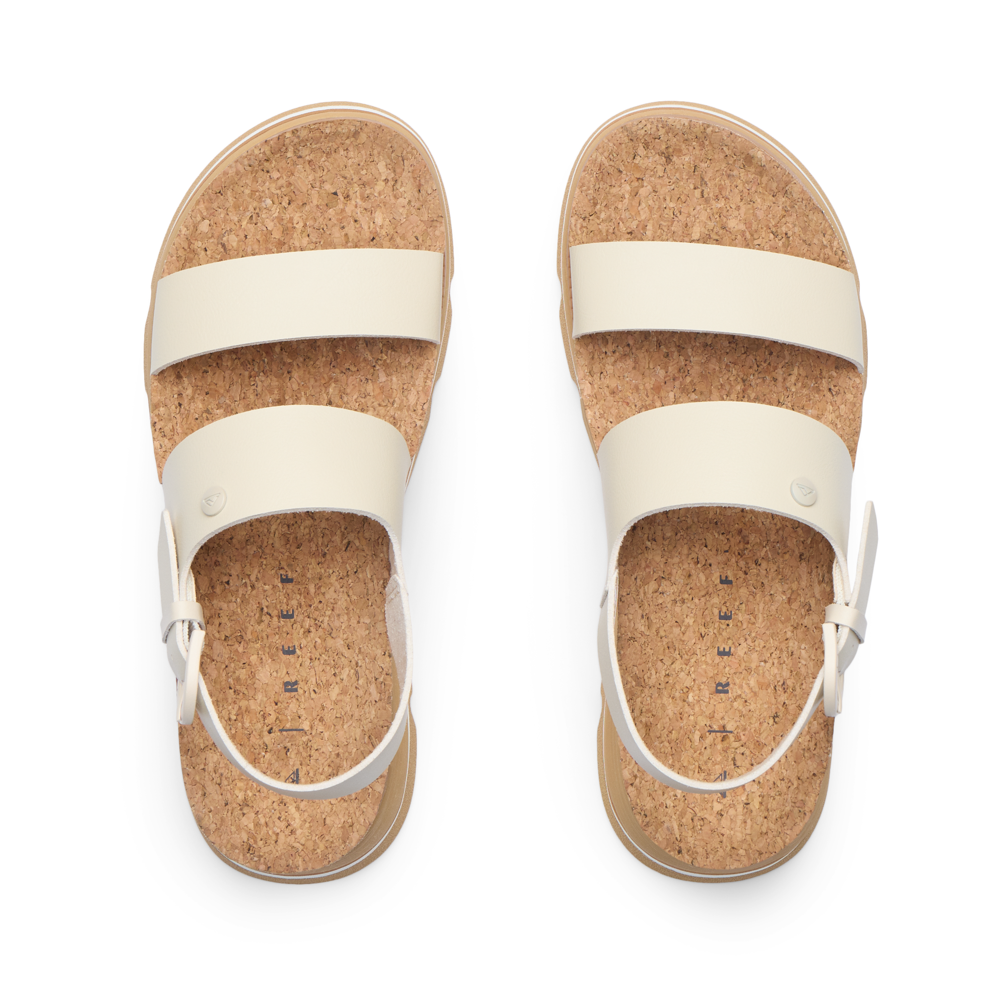 Vista Luxe Liah - White/Tan - Top View