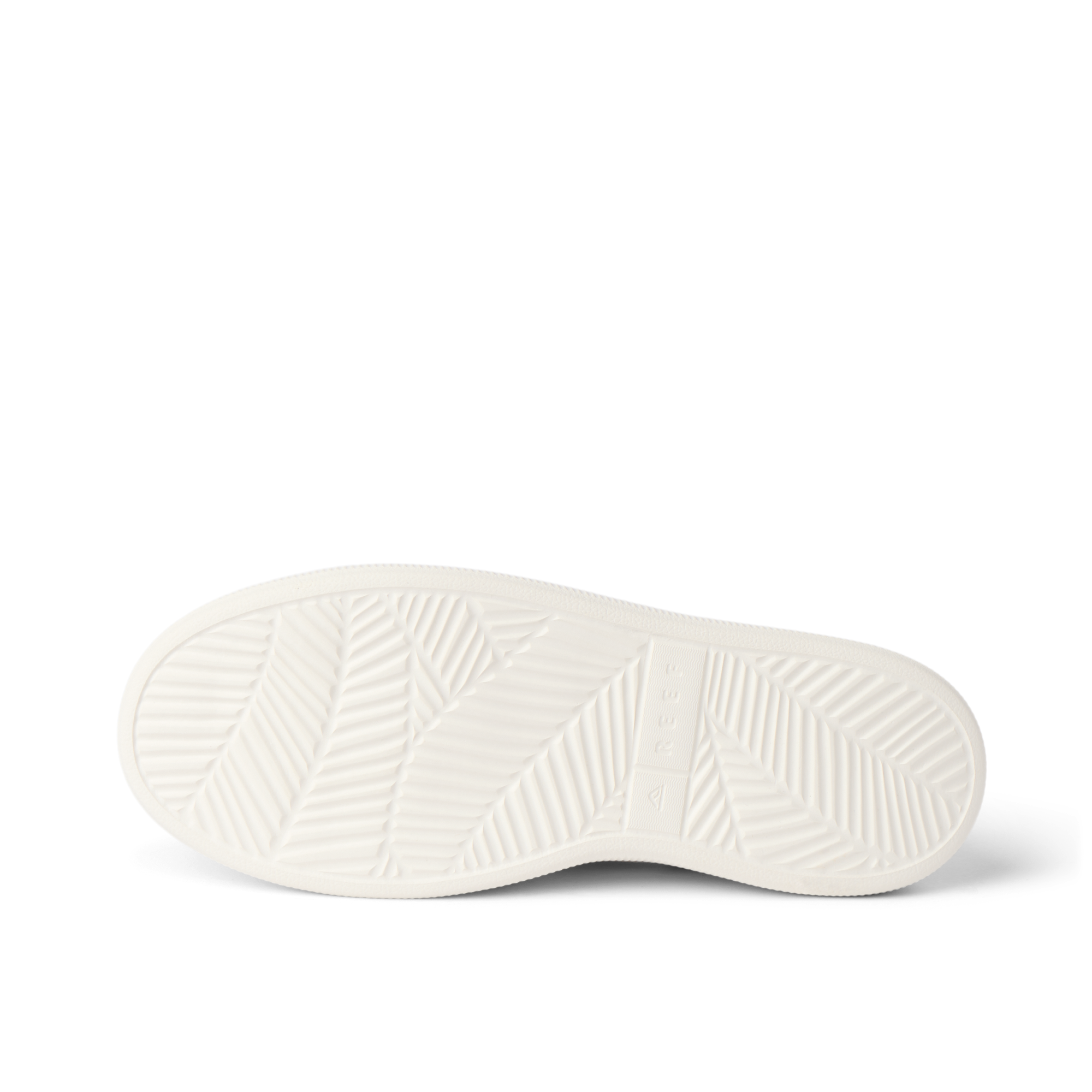Reef Neptune adult women's shoe outsole facing up, showing durable, water-friendly sole with beach-inspired pattern.