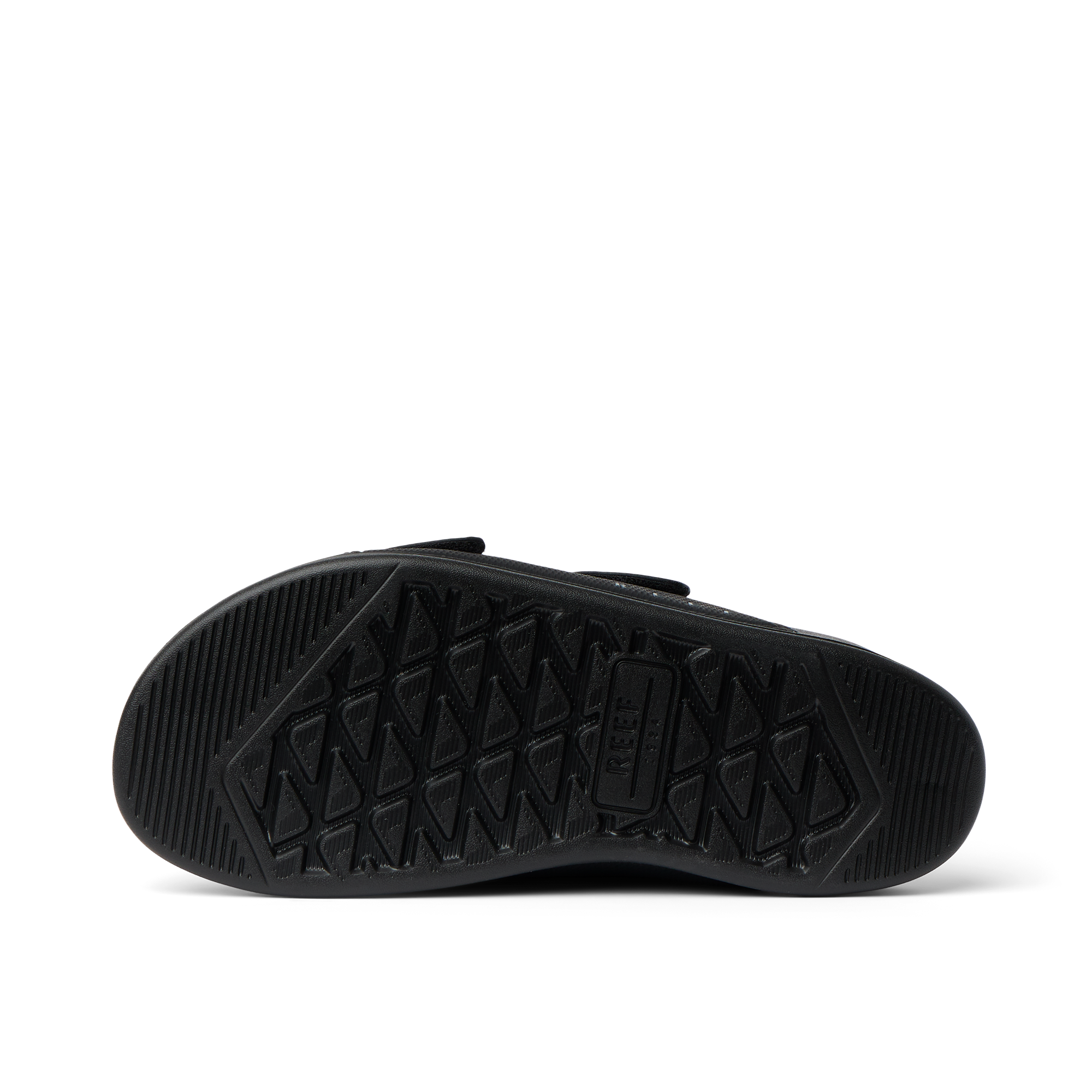 Phantom Tradewind black men's shoe sole facing up, showing durable, water-friendly, comfort-focused tread design.