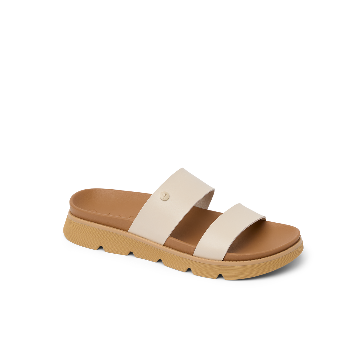 Vista Luxe Thea women's sandal facing right, close-up of cushioned arch support and water-friendly straps