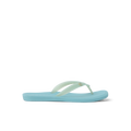 Solaye women's sandal in mint teal facing right, featuring anatomical arch support and soft cushioning for beach comfort.