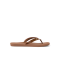 Solaye women's brown sandal facing right with soft cushioning, anatomical arch support, and water-friendly materials.