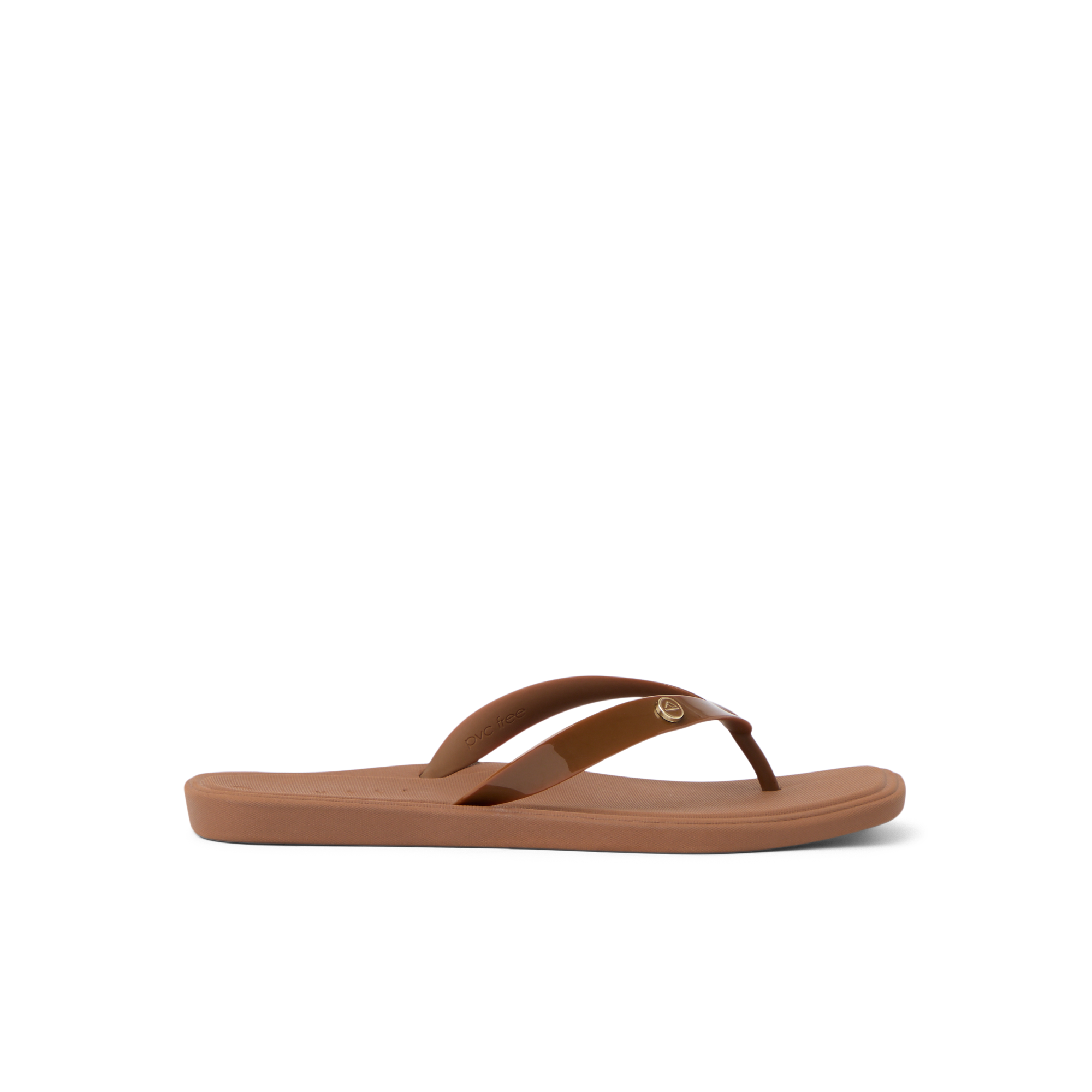 Solaye women's brown sandal facing right with soft cushioning, anatomical arch support, and water-friendly materials.