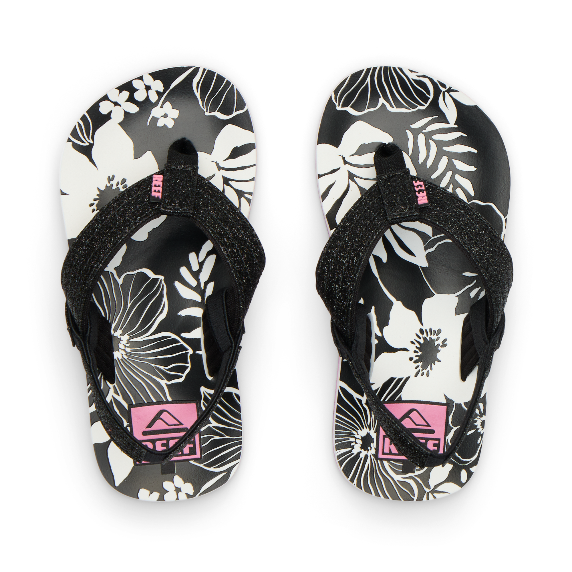 Little Ahi - Pink/Black Floral - Top View