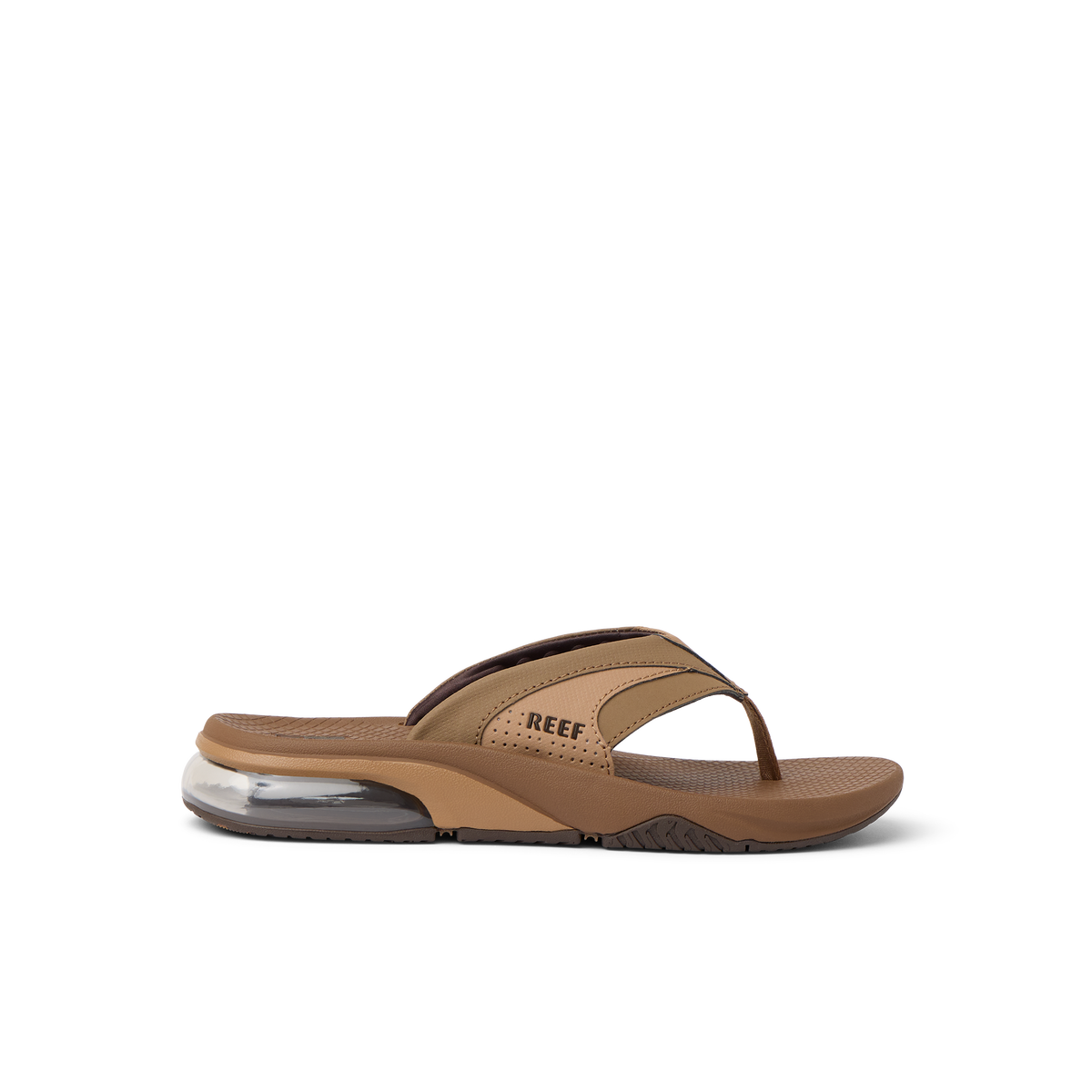 Fanning + men's sandal facing right, surf-inspired with anatomical arch support and soft cushioning for all-day comfort.