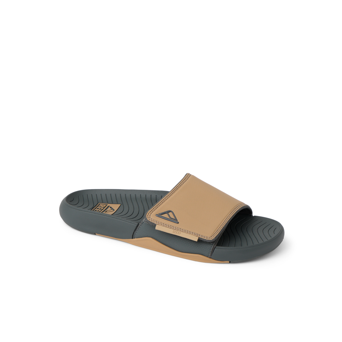 Phantom Slab men's slide sandal facing left, featuring soft-rebound cushioning and anatomical arch support.
