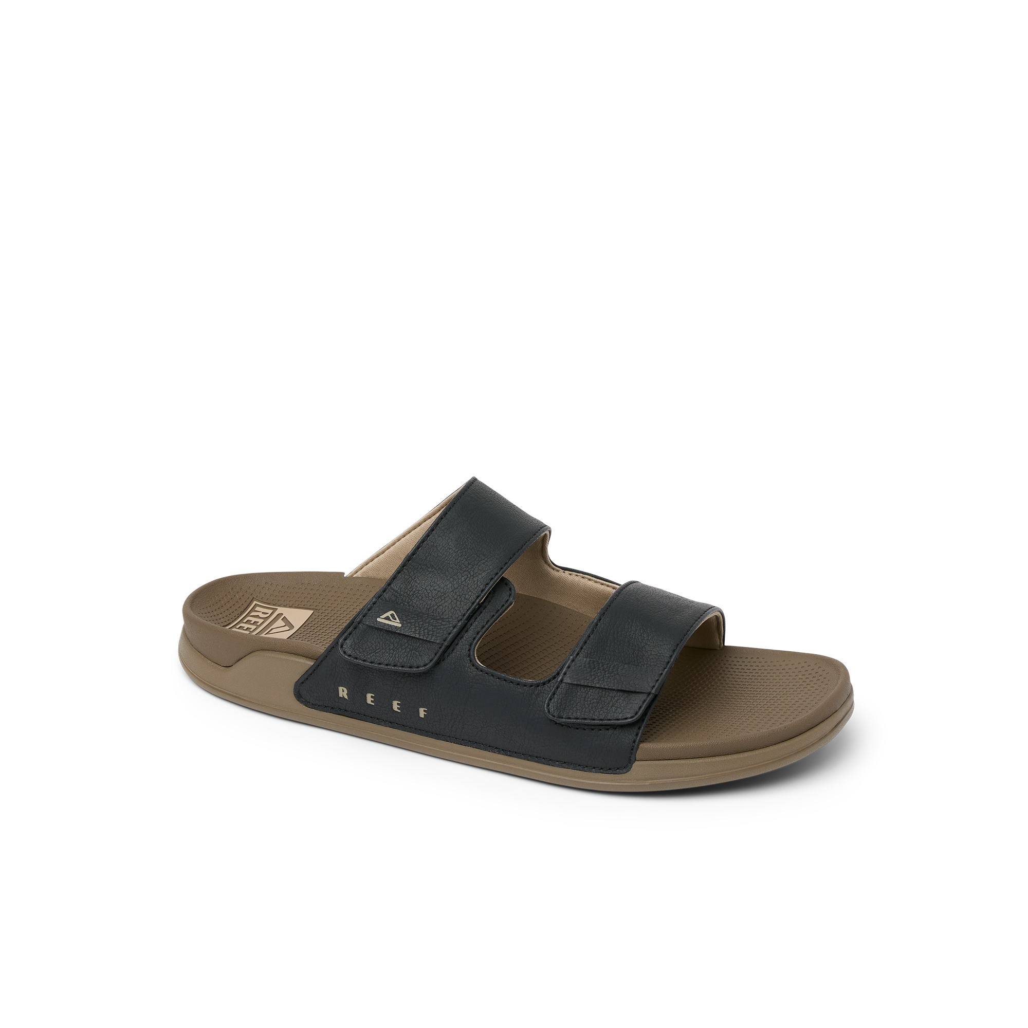 Phantom Tradewind men's sandal facing left, showing side with cushioned surf-inspired footbed and adjustable straps.