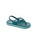 Little Ahi boys’ sandal facing right, soft cushioning, arch support, water-friendly, toddler size 2-4 years, surf-inspired design.