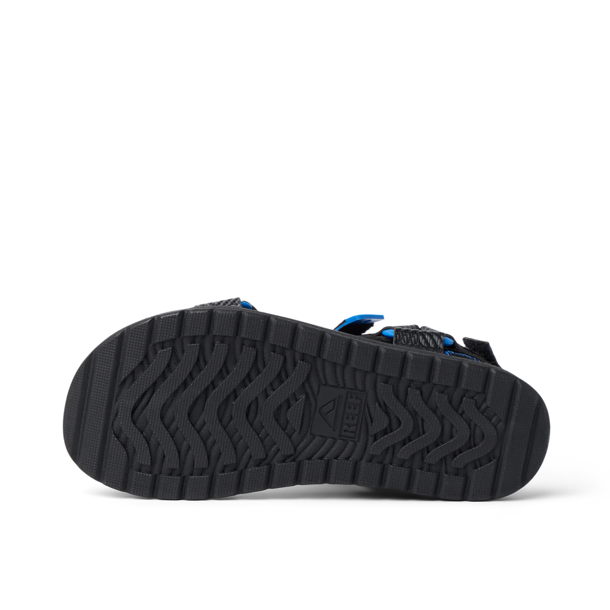 Kids Shoremazing right-facing sandal sole view showing durable, water-friendly tread with anatomical arch support design.