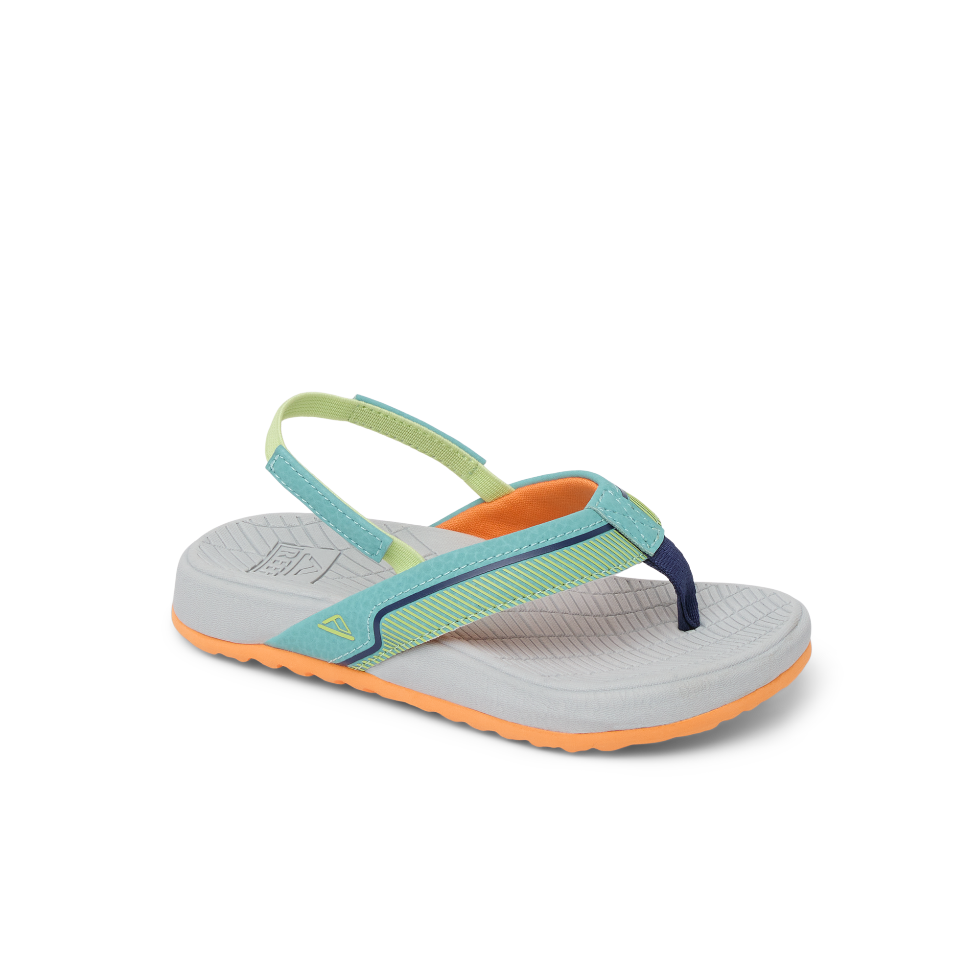 Little Windswell boys' sandal facing right, showing soft-rebound cushioning, anatomical arch support, and water-friendly materials.