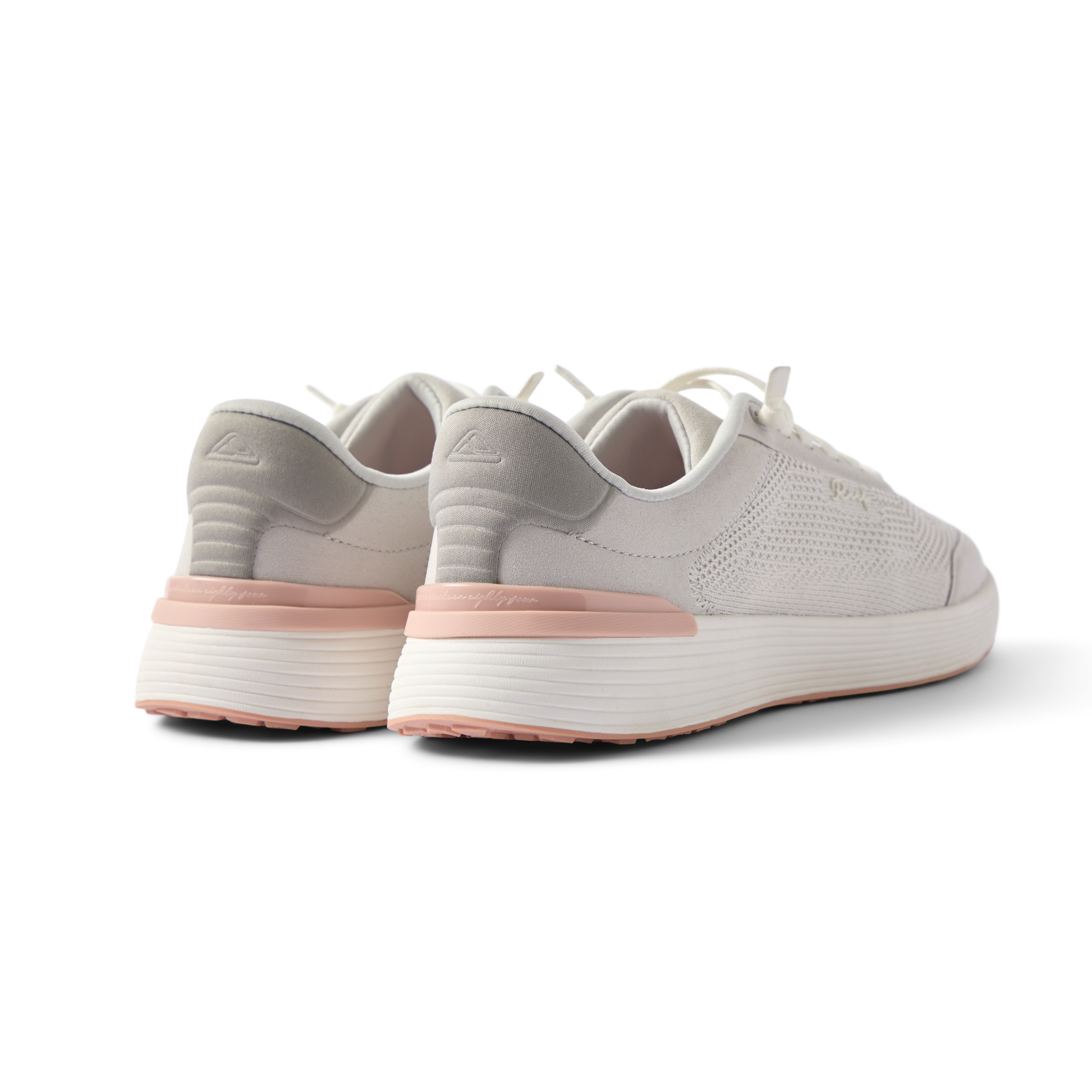 Shoreline Palisades women's sneakers facing left, showing heel and side with cushioned sole and arch support.