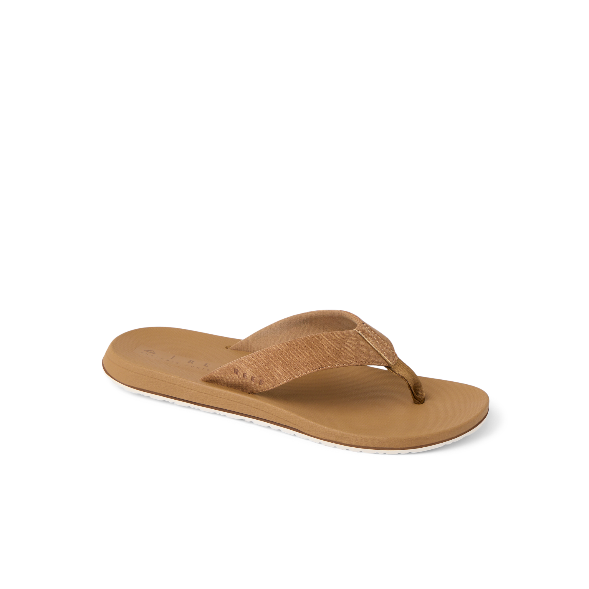 Nox men's right-facing sandal with suede strap, anatomical arch support, and soft rebound cushioning for beach comfort.