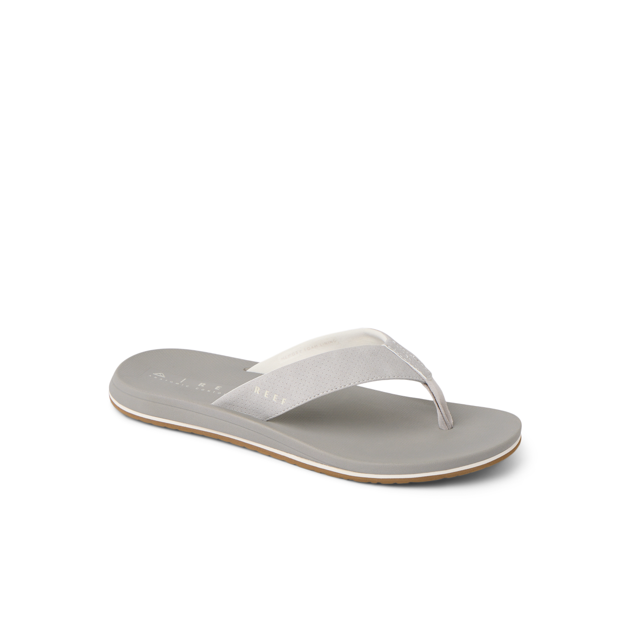 Nox men's surf-inspired flip flop facing left, with anatomical arch support and soft cushioning for beach comfort