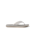 Nox men's right-facing flip flop in greige with soft-rebound cushioning and anatomical arch support for beach comfort.