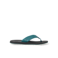 Nox men's right-facing sandal with teal straps and black cushioned sole, surf-inspired comfort for beach and everyday wear