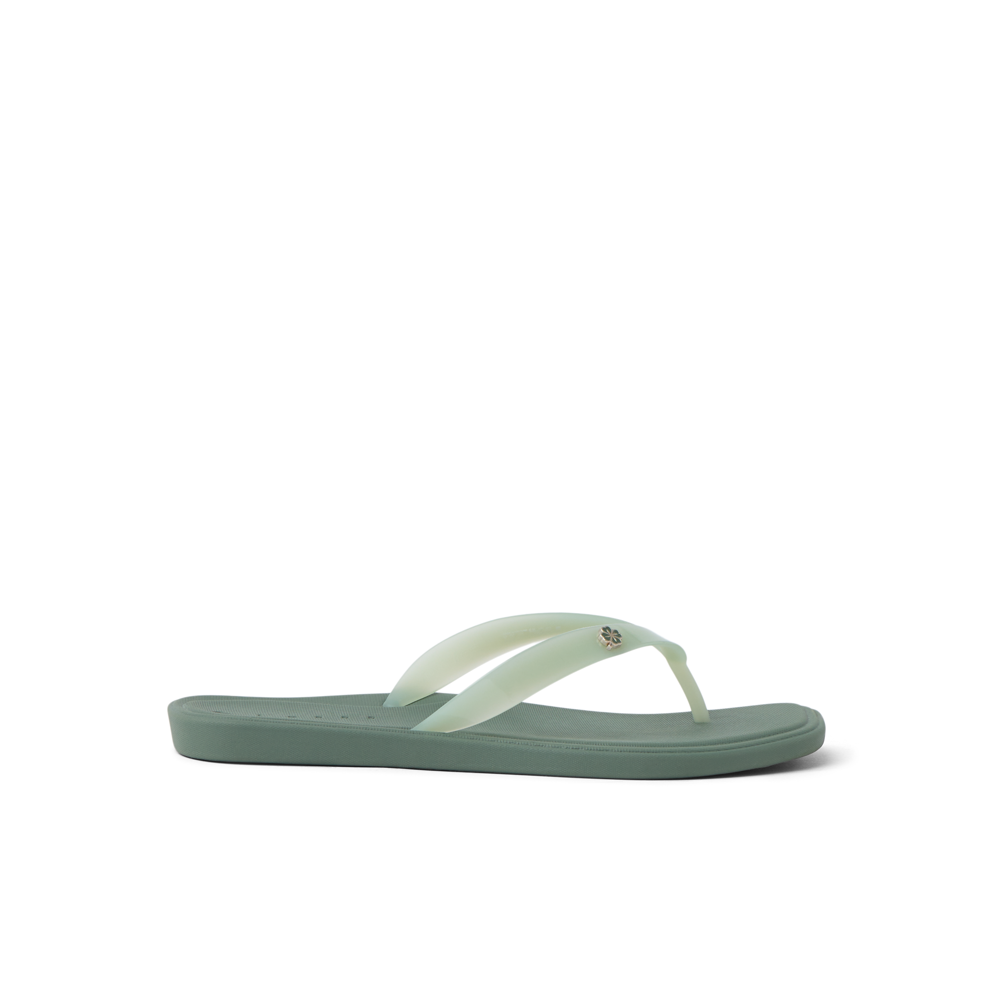 Solaye women's water-friendly flip flop facing left with cushioned sole and sustainable materials, beach-inspired comfort.