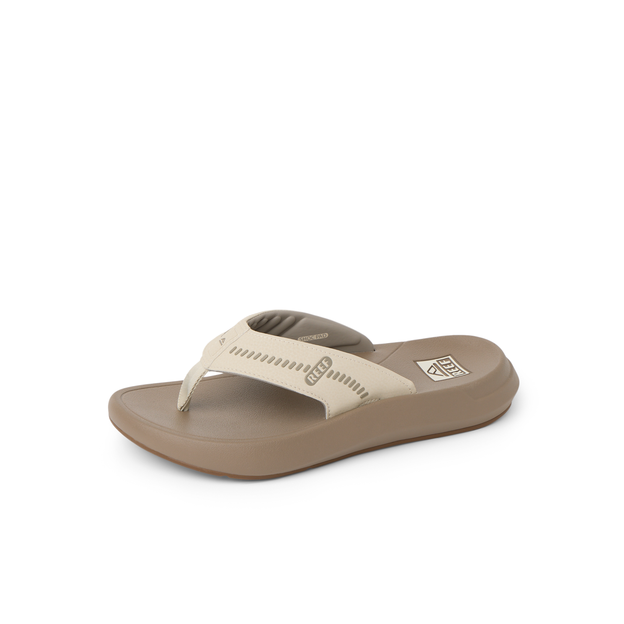 Cruiser men's sandal facing right, soft-rebound cushioning and anatomical arch support for all-day beach comfort.