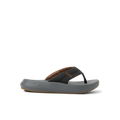 Cruiser men’s flip flop facing left, showing cushioned footbed and soft arch support in black and brown colors.